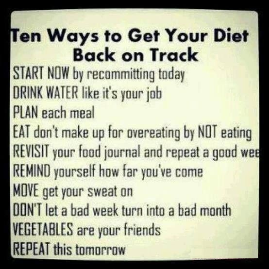 Ten Ways to Get Your Diet Back on Track - InspireMyWorkout
